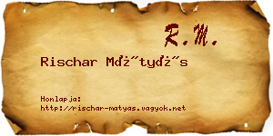 Rischar Mátyás névjegykártya